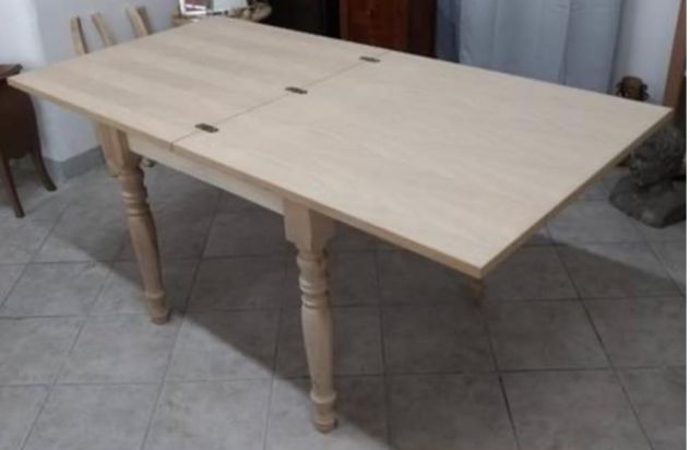 Tavolo allungabile  in legno grezzo da colorare artigianato italiano - Foto 2