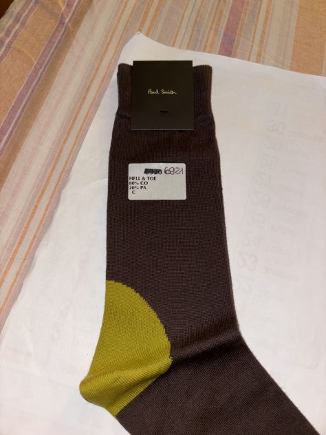 CALZE NUOVE IN COTONE DA UOMO FIRMATE ORIGINALI”PAUL SMITH”MADE IN ITALY - Foto 4
