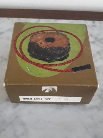 Pipa  da Tavolo in radica  con cordone flessibile e bocchino in metacrilato. Il - Foto 3