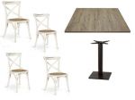 Set Cod 221 Sedie e Tavoli 80x80 Per Ristorante Bar Pizzeria Birreria Nuovi