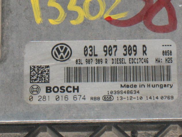 0281016674 ECU VW TIGUAN 2.0 0281016674 EDC17C46 03L907309R 03L 907 309 R - Foto 2