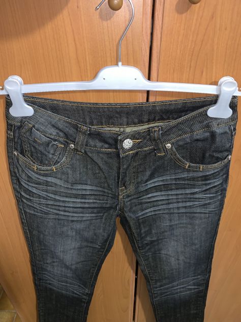 JEANS PARI A NUOVI MA VINTAGE,DA DONNA,A VITA BASSA,LEGGERMENTE ELASTICIZZATI,CO - Foto 4