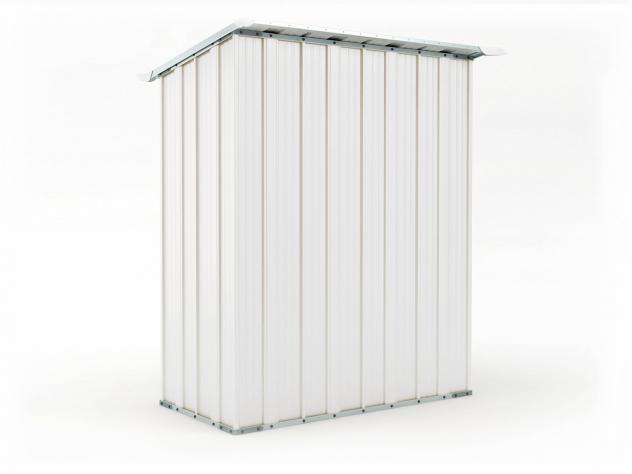 Box in Acciaio Zincato Casetta da Giardino in Lamiera 1.55 x 1.00 m x h1.92 m - 50 KG – 1,55 metri quadri – BIANCO - Foto 4