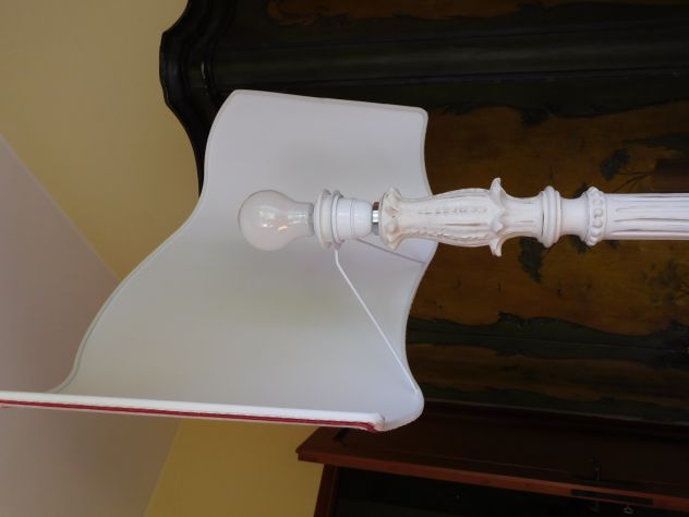Lampada da terra antica finemente intagliata,ventola e impianto elettrico nuovi! - Foto 5