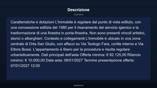 Immobile in asta di 76 m² in vendita a Orta San Giulio - Foto 4