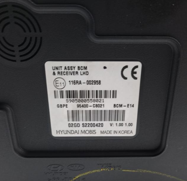 CENTRALINA COMFORT HYUNDAI i20 Serie 95400-C8021 G4LA Bifuel/Gas 1200 (20) - Foto 3