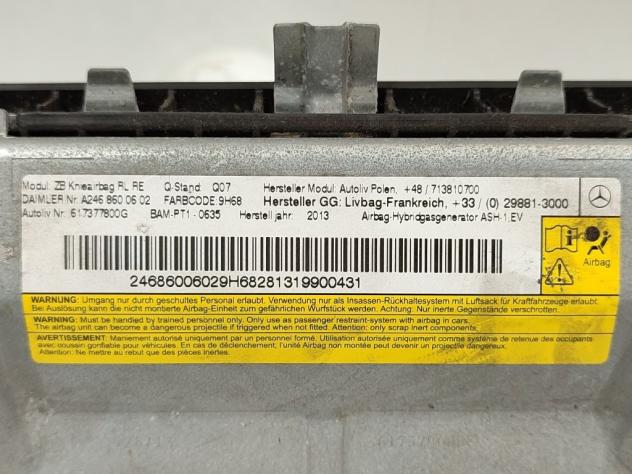 AIRBAG GINOCCHIA MERCEDES Classe B W246 2° Serie A2468600602 651901 (12) - Foto 4