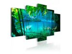 Quadro Con Una Isola Verde Cm. 100x50 E 200x100 ARREDALACASA