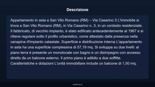 Immobile in asta di 57 m² in vendita a San Vito Romano - Foto 4