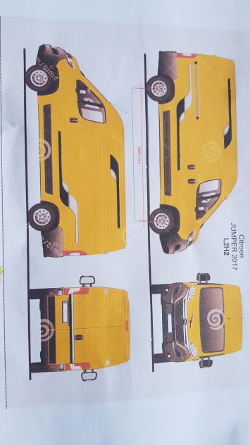 adesivi per furgone citroen jumper o equivalenti nero e rame come in foto 4 lati
