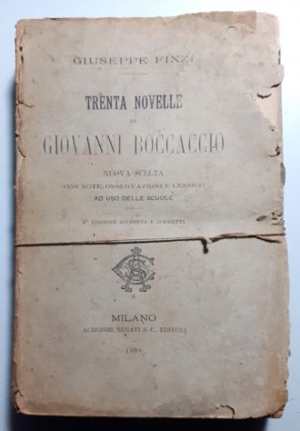 TRENTA NOVELLE DI GIOVANNI BOCCACCIO, GIUSEPPE FINZI, 1898. - Foto 2