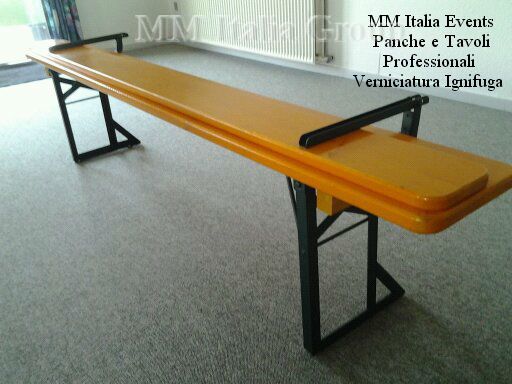 10 Set Panche e Tavoli Pieghevoli per Sagre, Noleggio Professionali 220 x 67 - Foto 5