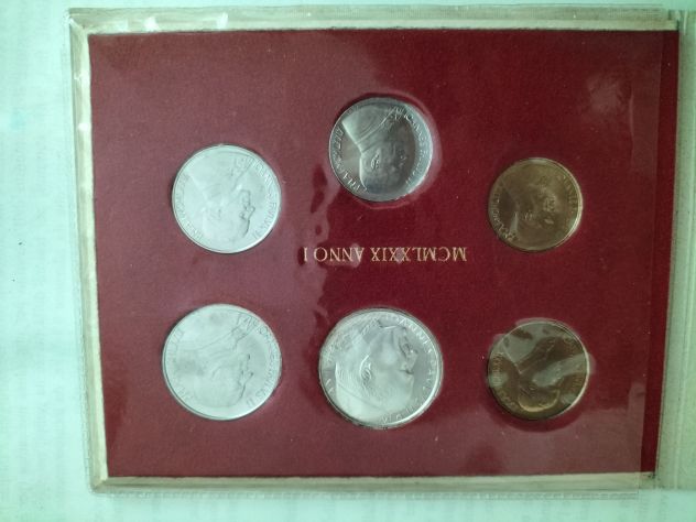 Vaticano serie divisionale 1979 con lire 500 ag - Foto 5