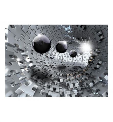 Fotomurale Adesivo Nel Tunnel Fantastico Grigio Scuro Arredalacasa - Foto 2