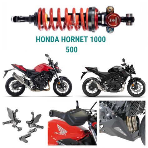 Honda Hornet 500 accessori portatarga Ibex leve pedane cupolino Mra coprisella