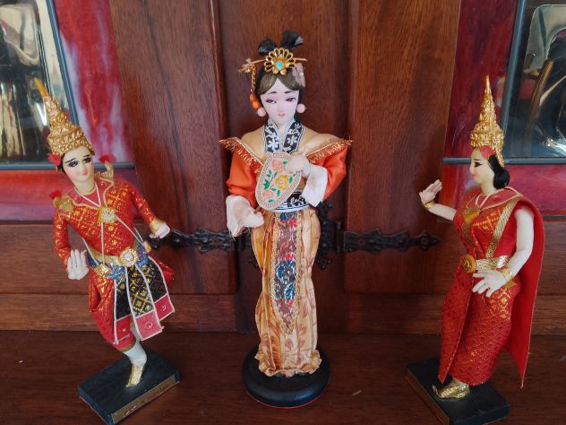 TRIO STATUETTE MADE IN THAILAND ORIGINALI - Foto 3