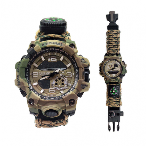 Braccialetto Tattico Multifunzione 7-in-1 – Orologio Survival Professionale - Foto 5