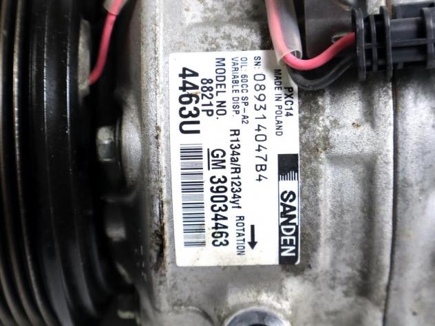 39034463 COMPRESSORE CLIMATIZZATORE CLIMA A/C OPEL INSIGNIA B SW 1.5 B 103KW 6M 5P (2018) RICAMBIO USATO - Foto 4