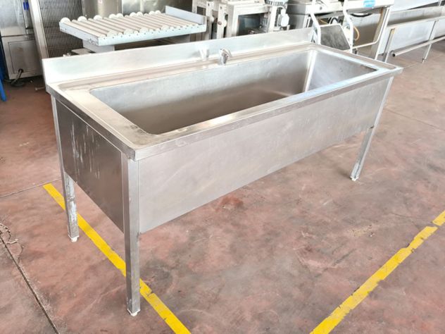 lavatoio vascone unico inox usato