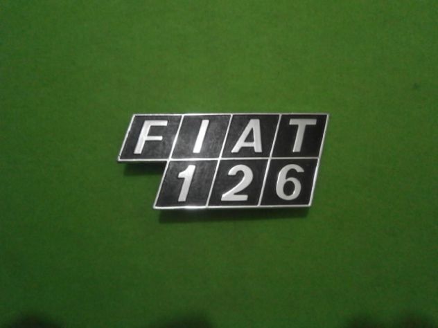 Scritta logo targhetta posteriore Fiat 126 prima serie NUOVA - Foto 2