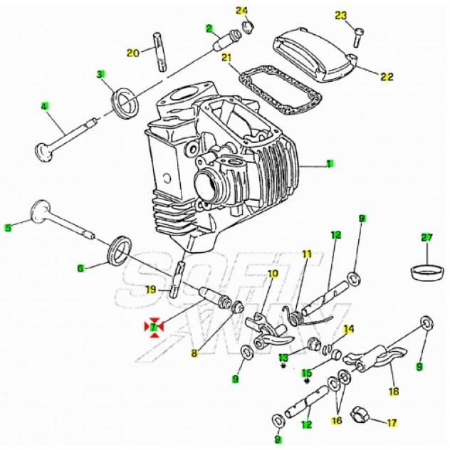 Guidavalvola scarico per Cagiva Elefant Gran Canyon 900 - 30320041C - Foto 5