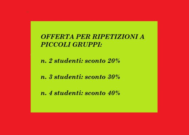RIPETIZIONI/LEZIONI DI MATEMATICA SCUOLE MEDIE/SUPERIORI
