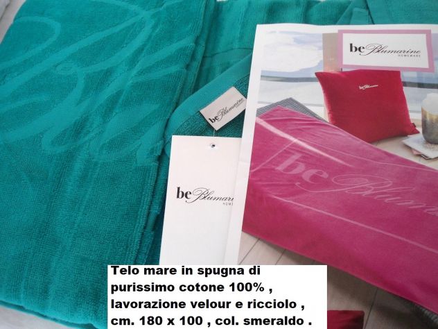 TELO MARE BLUMARINE CM. 180 X 100 SPUGNA 100 COTONE - Foto 2