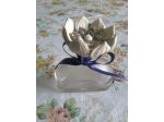 Boccetta in vetro lavorata con elegante tappo a fiore