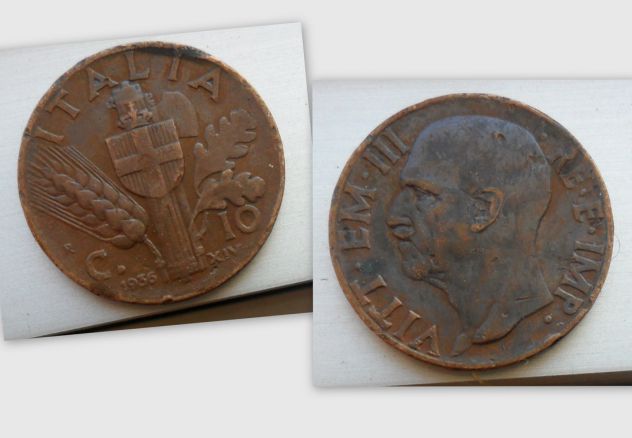 MONETA DA 10 CENTESIMI IMPERO DEL REGNO D'ITALIA DEL 1936 -