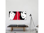 Set Quadro Margot Lupin dipinto a mano pop art