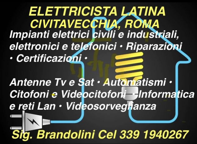 ELETTRICISTA CIVITAVECCHIA ROMA LATINA IMPIANTI RIPARAZIONI CERTIFICAZIONI