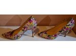Scarpe décolleté a punta a fiori con tacco numero 36