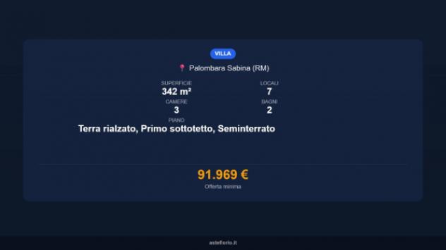 Immobile in asta di 342 m² con più di 5 locali in vendita a Palombara Sabina - Foto 16