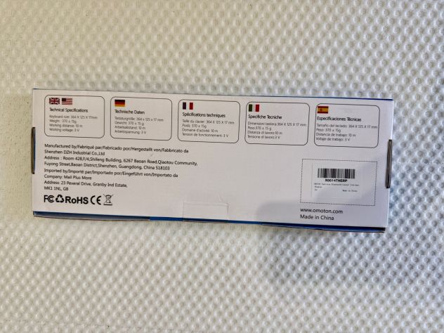 Tastiera Wireless OMOTON KB162 – Nuova Mai Usata – Layout Italiano - Foto 2