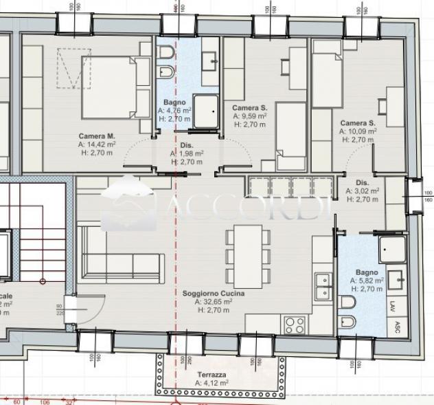 APPARTAMENTO di 4 vani e di 138 mq (ASOLO) rif. AS325D - Foto 12