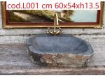 Grande lavabo lavandino bagno in pietra basalto