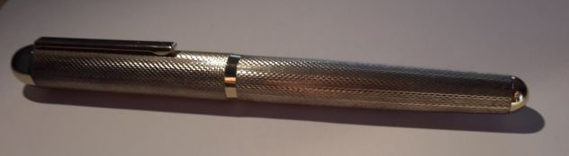 Penna Stilografica argento 925 placcata oro 471st18 caricamento a stantuffo. - Foto 7