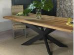 Tavolo in legno frassino base incrocata.Cod 12051X