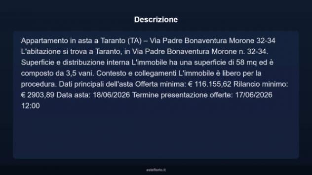 Immobile in asta di 58 m² in vendita a Taranto - Foto 4