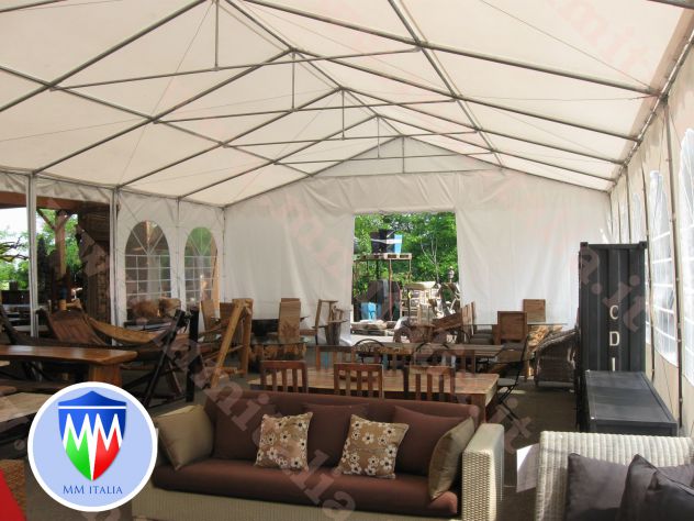 STRUTTURE IN PVC 8 X 20 X 4,4 MT. USO CERIMONIE FESTE PROFESSIONALI - Foto 4