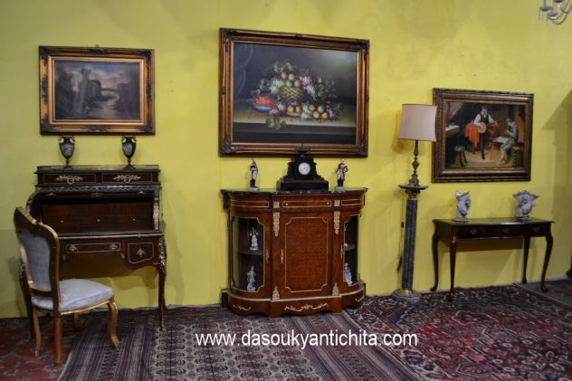 Credenza mezzo giro stile Napoleone III a tre ante - Foto 4