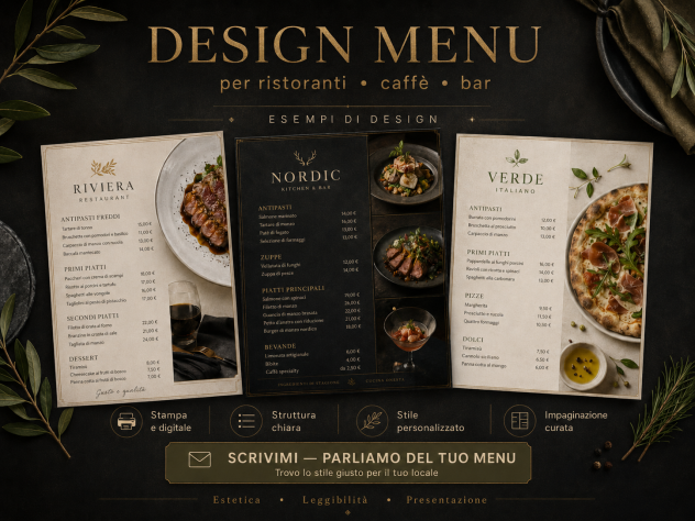 Creazione siti web, app, menu digitali e grafiche per attività
