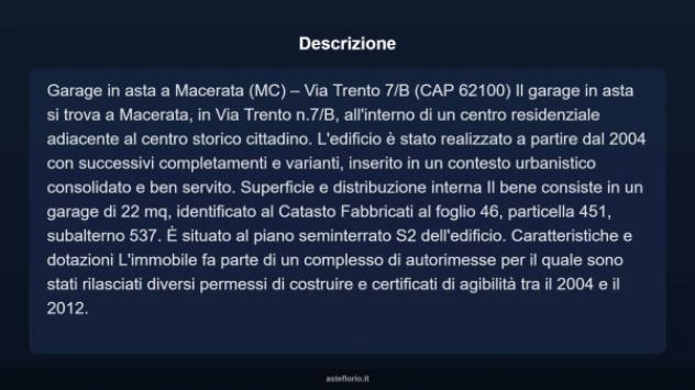 Immobile in asta di 22 m² in vendita a Macerata - Foto 3