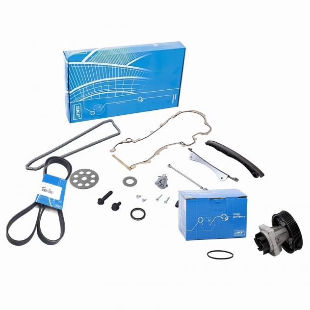 Kit Catena Distribuzione Cinghia Servizi e Pompa Acqua SKF Auto Fiat Ford Lancia