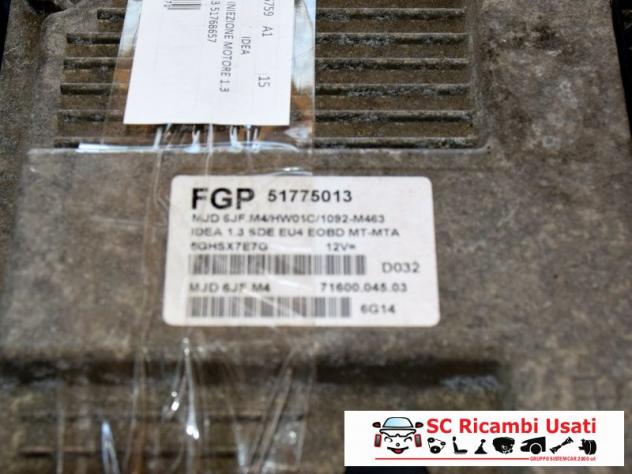 Centralina Motore Fiat Idea 1.3 Multijet 51775013 51768657 - 06759 - Foto 4