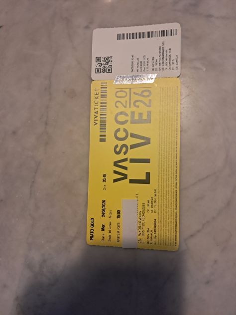 Biglietto prato gold Vasco Ancona 24 giugno