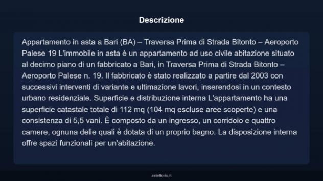Immobile in asta di 119 m² in vendita a Bari - Foto 3