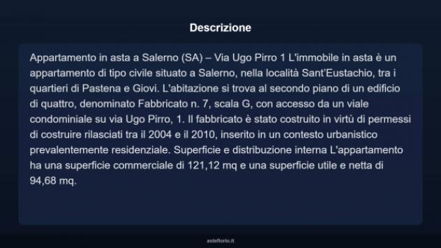 Immobile in asta di 134 m² con più di 5 locali e box auto in vendita a Salerno - Foto 5
