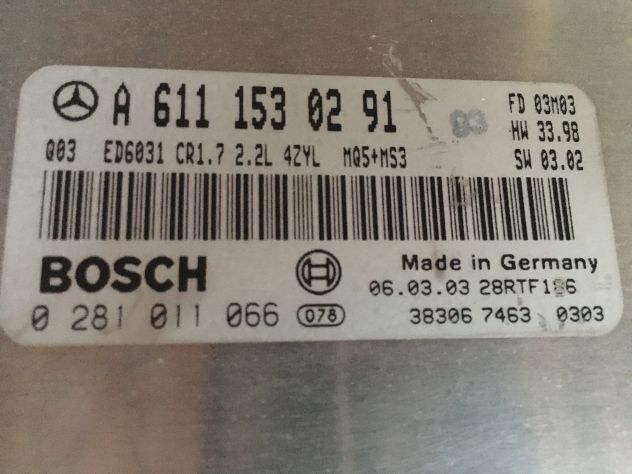 Centralina Motore BOSCH A6111530291 Mercedes VITO 2.2 CDI serie W638 - Foto 2
