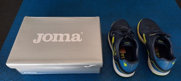 SCARPE BAMBINO DA CALCETTO JOMA JUNIOR TOLED JR2303 NAVY/YELLOW/INDOOR T35 USATE - Foto 5